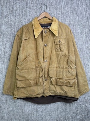 Vintage Redhead Bone-Dry Coat Jacket Mens 50 Brown Canvas Hunting Field Shooting