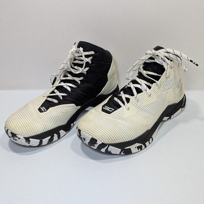 Under Armour Curry 2.5 Mens 12 Sneakers White Black Athletic Basketball Shoes