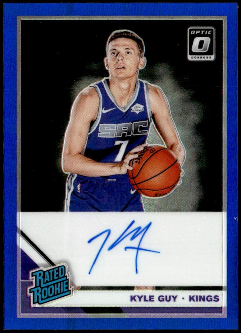 2019-20 Donruss Optic #183 Kyle Guy Rated Rookies Auto Blue #/49
