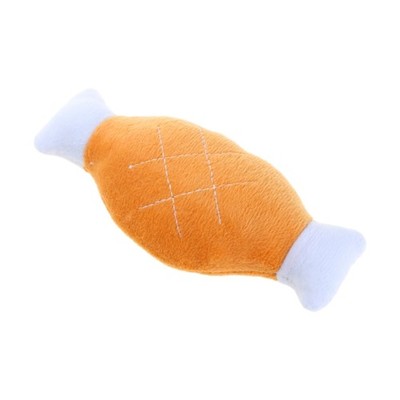 Pet Dog Chew Toy Pet Plush Chicken Leg Toy Teeth Clean Puppy Squeak Bone Toy
