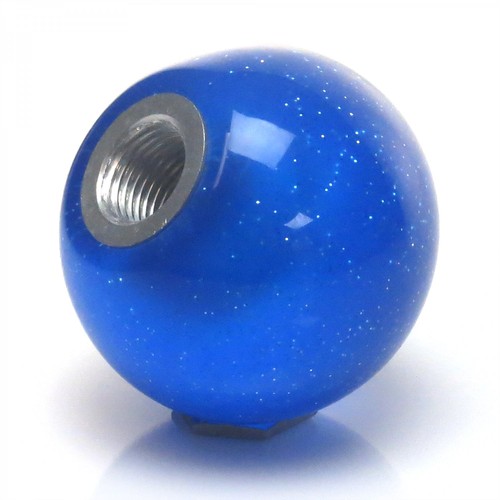 Pink "01 Mustang" Blue Metal Flake Shift Knob w/ M16x1.5 Insert Shifter Auto - Picture 3 of 15