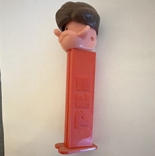 PEZ Vintage No Feet Boy Character Dispenser w/ Brown Hair, Red Stem