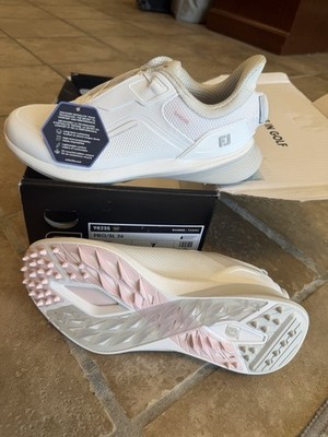 Footjoy Pro/SL 26 BOA women s Golf Shoes NIB Size 7 White Gray Arctic Pink