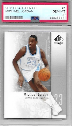 2011 UPPER DECK SP AUTHENTIC MICHAEL JORDAN CARD #1 PSA 10 GEM MINT HOFER GOAT