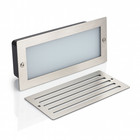 Knightsbridge BLED5SW LED Recessed Brick Light 5W IP54 230V Brushed Steel 3500K