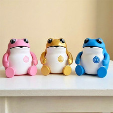 Jinro Soju Toad Figur 3 Pack Set Limited Edition Pink + Gold + Blue Frog Mask...