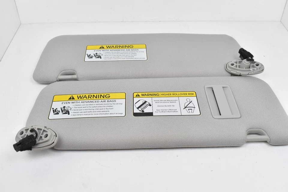 Juego de pares de parasoles lado izquierdo derecho Kia Sedona 2015-2020 tela gris OEM Foto 2 de 4