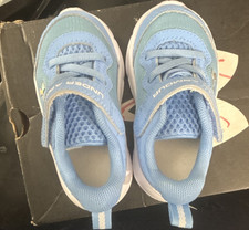 Under Armour Boys Blue White Mesh Sneakers Hook Loop Lace Up Size 5K