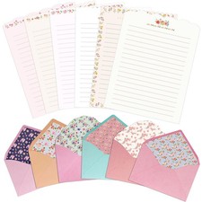 Stationary Paper and Envelopes Set, 24 7 inches by 5.2 inches, white