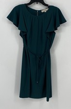 Loft Preowned Womens Blouson Sheath Short Sleeve Dress, Green, Size 6