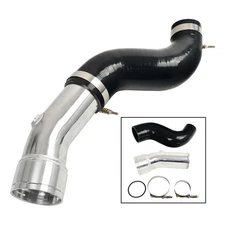 Polished 3.5" Cold-Side Intercooler Pipe Kit For 2017-2023 Ford 6.7L Powerstroke