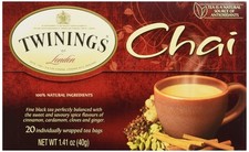 Twinings Chai Tea 20 Count Pack Authentic Spiced Herbal Beverage