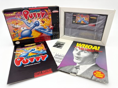 Super Putty SNES Super Nintendo 1993 U.S. Gold Authentic CIB Complete SNS-YU-USA