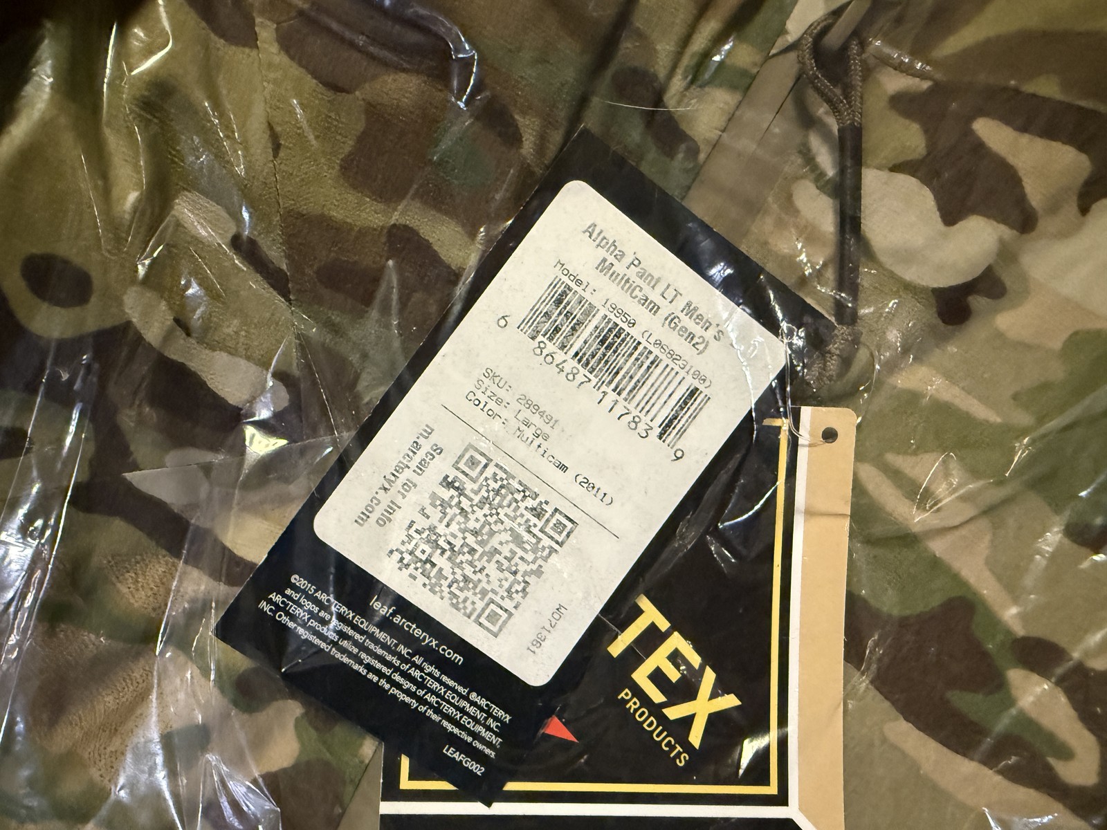 Arc'teryx LEAF Alpha Pant Lt - MultiCam - L