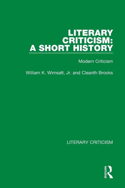 Literary Criticism A Short History: Modern Criticism Jr. (U. A.) Taschenbuch-image