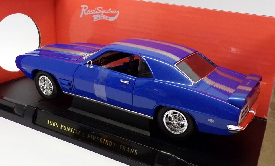 Lucky Diecast 1/18 Scale 92368 - 1969 Pontiac Firebird Trans - Blue - Image 2 of 4