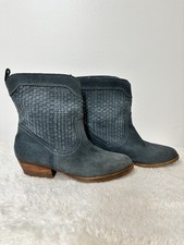 Nine West Vintage America Collection Women's Ankle Boots Grey Suede, Size 8.5