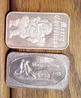 Lot of 2 1 oz. .999 Vintage Silver Bars (006)