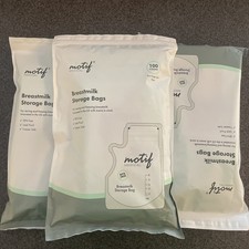 Lot of 3 Motif Medical: Breastmilk Storage Bags 8 oz Single Use Bags 300 Count 