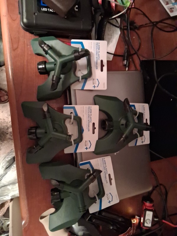 4 Pack Home Plus Sled Base 3-Arm Rotating Sprinkler  Range 25' 58221A