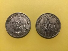 Two George VI Scottish One Shilling Coins 1937 & 1941
