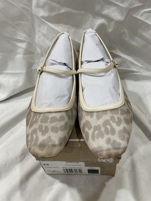 Dolce Vita Aileen Mary Jane Flat, Color White Leopard, Size 9 M Women s