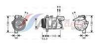 Kompressor Klimaanlage AVA Clever Choice BWAK321 FüR E85 BMW X3 E83 E46 Z4 12V