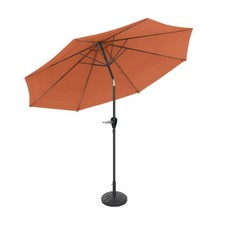 Patio Umbrella with Auto Tilt 10 Ft Easy Crank Sun Shade with 19lb Weighted ...