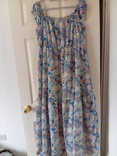 Paisley print, off shoulder beautiful long dress XXL