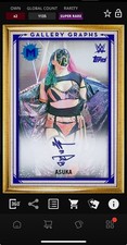 DIGITAL TOPPS WWE SLAM Asuka SUPER RARE ULTRAMARINE GALLERY GRAPHS Read