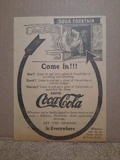 1909 Drink Coca-Cola Soda Newspaper Ad Come In!!! Coke