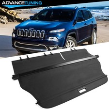 Fits 14-18 Jeep Cherokee Retractable Trunk Cargo Cover Security Shade Black