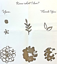 Stampin Up Stamp Set WHAT I LOVE Retired Sets Floral Flowers Love Thank You
