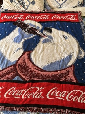 Coke Bear Throw Blanket 50x60 Soft Cozy Lightweight Great for A Chilly Nights