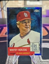 2022 Topps Chrome Platinum Anniversary - Whitey Herzog Platinum Toile White /199