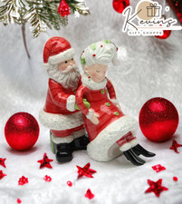 Ceramic Mrs. Claus I've Got Your Back Salt  Pepper Shakers, Home D cor, Gift fo
