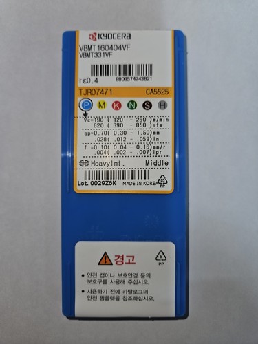 KYOCERA VBMT160404VF CA5525 Carbide Insert 10pcs - Picture 3 of 3
