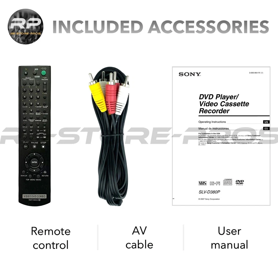 Sony SLV-D380P DVD VCR Combo Player VHS Hi-Fi Stereo Progressive Scan - Image 2 of 4