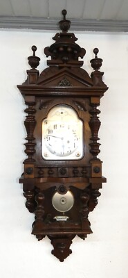 53223 Junghans Nouveau Cantilever Wanduhr-Massiv Eiche-Pendelschrank-47 3/16in