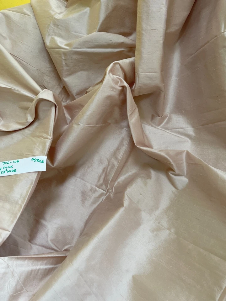 Designer Quality 100% Silk Shantung fabrics - Baby Pink!!! - Image 4 of 4