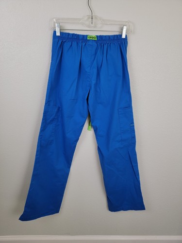 Crocs Womens Blue Drawstring Elastic Waist Medical Apparel Scrub Pants Sz XS BT4 - Picture 2 of 6