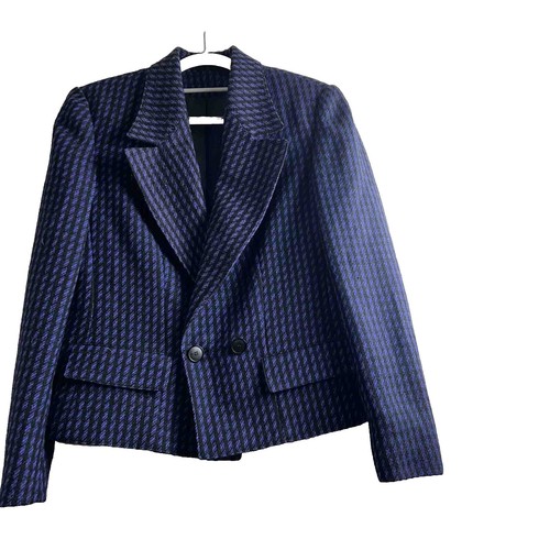 Manteau Long En Laine Giuliana Teso - Taille 44 - Noir, Boutonnage Double - Fabriqué En Italie