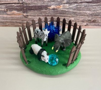 Zoo Elefant Giraffe Panda Spielteig sensorisches Glas Kinder Reise Partys Gastgeschenke