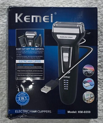 Brand New Rechargeable Kemei Electric Clean Shaver Beard Trimmer for Men KM-6559