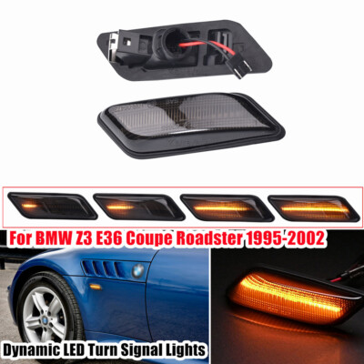 LED Sequential Side Marker Light For BMW Z3 E36 Coupe Roadster 1995-2001 2002