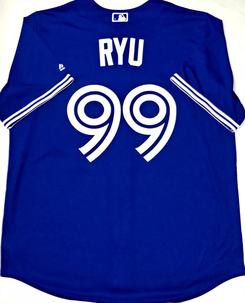 NWT-MEN-LG HYUN-JIN RYU TORONTO BLUE JAYS MAJESTIC AUTHENTIC MLB LICENSED  JERSEY