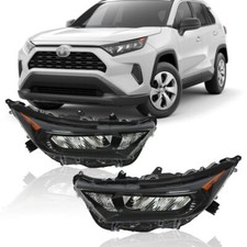 Par de faros LED negros para Toyota RAV4 LE XLE 2019 2020 2021 2022