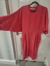 & Other Stories UK 14 Salmon Pink Midi Dress Open Back Diamanté & Pockets 