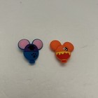 Fits Crocs Jibbitz Lot Of 2 Mickey Mouse Ears, Shoe Decorations