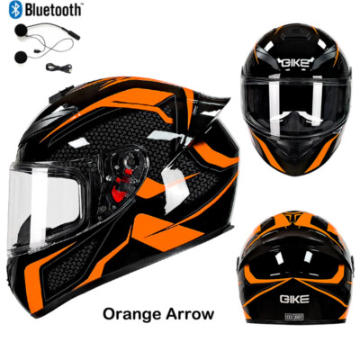 DOT Bluetooth Motorcycle Helmet Scooter Motorcross Crash Full Face Bike Helmets